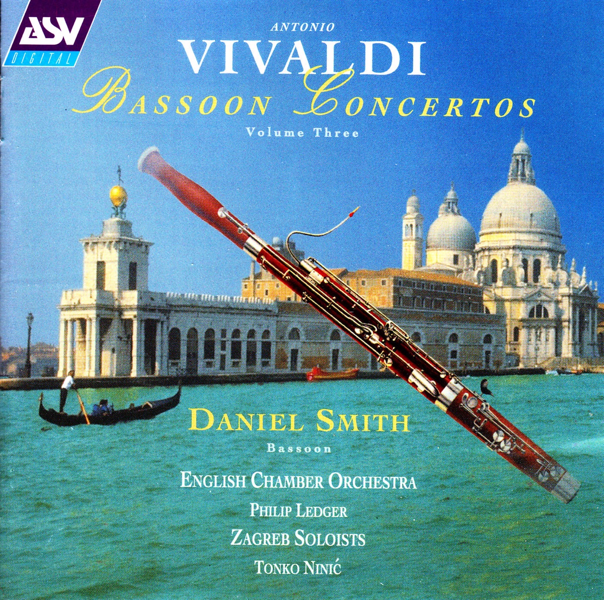 Vivaldi: Bassoon Concertos, Vol.3 by Daniel Smith, English Chamber Orchestra, Sir Philip Ledger, Zagreber Solisten & Tonko Ninic album cover