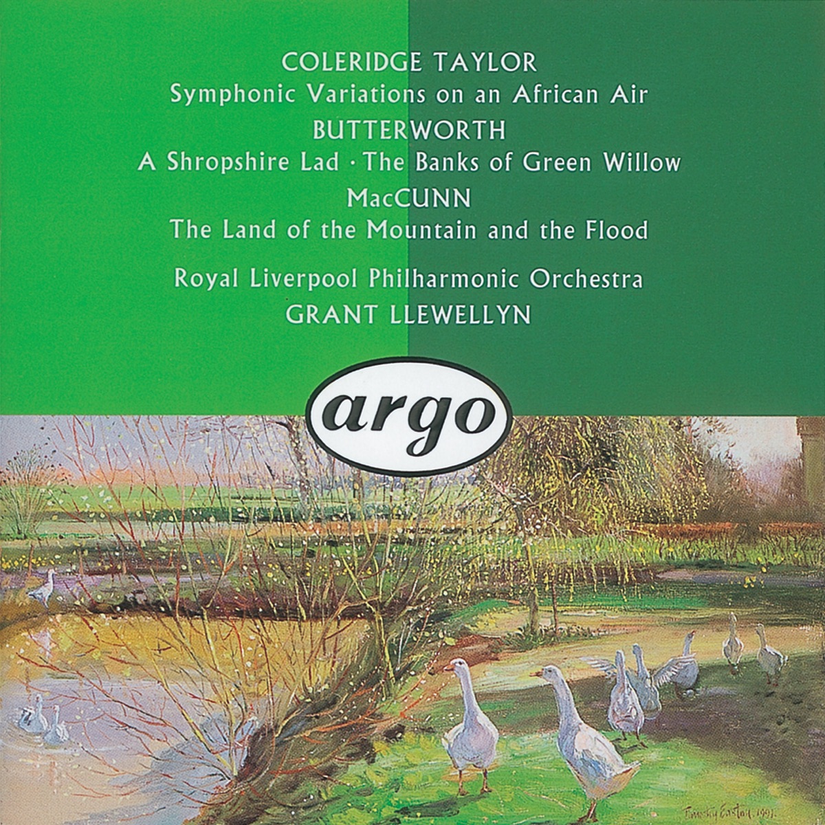 Butterworth: The Banks of Green Willow - a Shropshire Lad - McGunn: The Land of the Mountain and the Flood - Coleridge-Taylor: Symphonic Variations on an African Air by Royal Liverpool Philharmonic Orchestra & Grant Llewellyn album cover