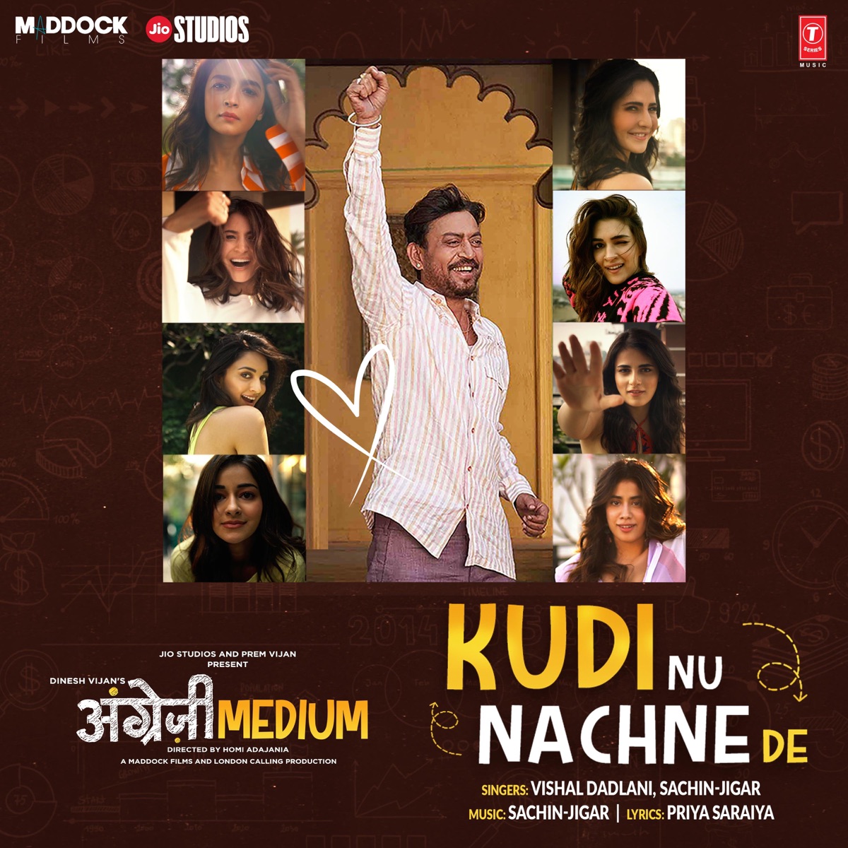 Kudi Nu Nachne De (From "Angrezi Medium") - Single by Vishal Dadlani & Sachin-Jigar album cover