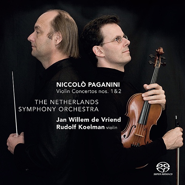 Paganini: Violin Concerto's Nos. 1 & 2 by The Netherlands Symphony Orchestra, Jan Willem de Vriend & Rudolf Koelman album cover