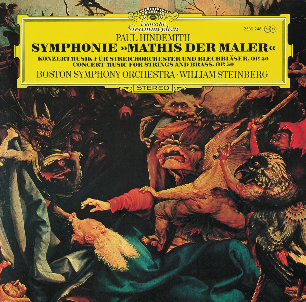 Hindemith: Symphony "Mathis Der Maler" by Daniel Benyamini, Boston Symphony Orchestra, Daniel Barenboim, Orchestre de la Société des Concerts du Conservatoire & William Steinberg album cover