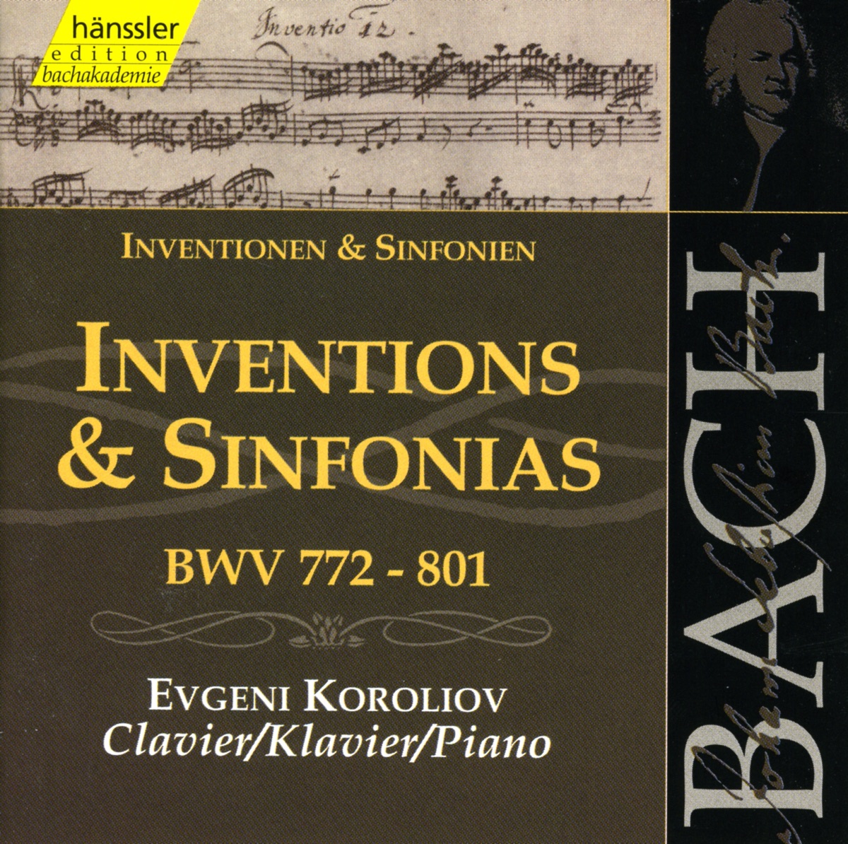 Bach, J.S.: Inventions and Sinfonias, Bwv 772-801 by Evgeni Koroliov album cover