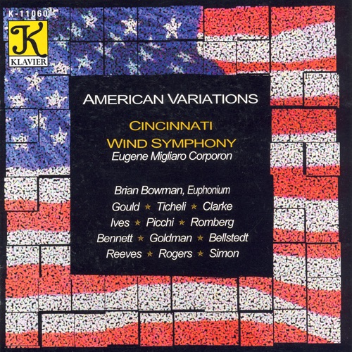 American Variations by Eugene Migliaro Corporon, Cincinnati Wind Symphony & Brian Bowman album cover