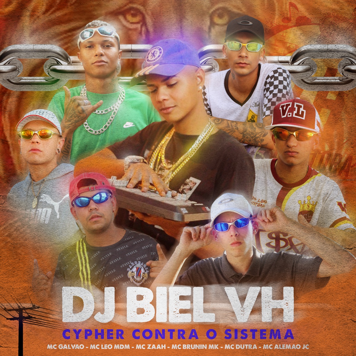 Cypher Contra o Sistema (feat. Mc Galvão, Mc Zaah, Mc Brunin Mk, Mc Dutra, Mc Alemao Jc & Mc Léo MDM) - Single by Dj Biel VH album cover