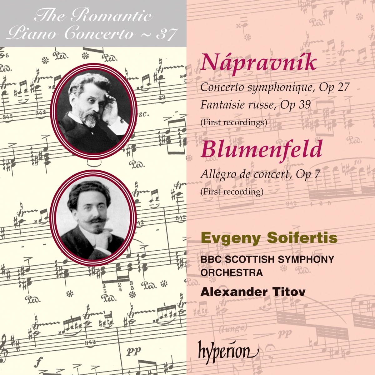 Nápravník & Blumenfeld: Works for Piano and Orchestra by Evgeny Soifertis, BBC Scottish Symphony Orchestra & Alexander Titov album cover