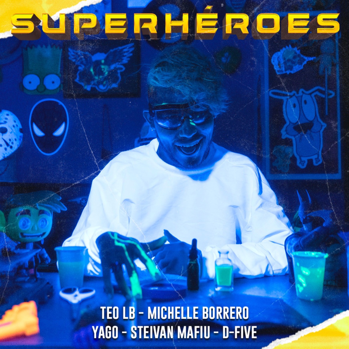 Superhéroes (with YAGO, Steivan Mafiu & D Five) - Single by Teo LB & Michelle Borrero album cover