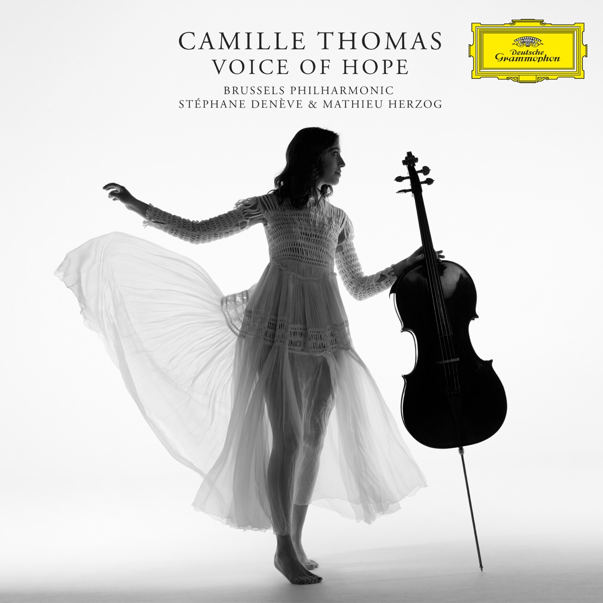 Voice of Hope by Camille Thomas, Brussels Philharmonic, Stéphane Denève & Mathieu Herzog album cover