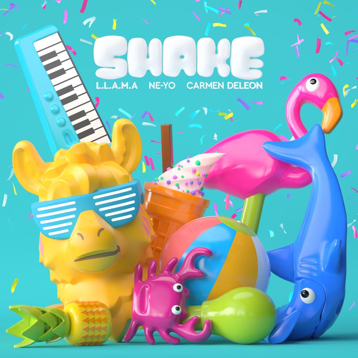 Shake - Single by L.L.A.M.A, Ne-Yo & Carmen DeLeon album cover