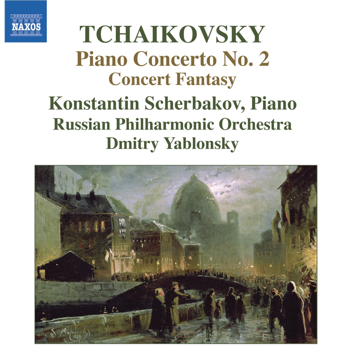 Tchaikovsky: Piano Concerto No. 2, Concert Fantasy by Dmitry Yablonsky, Konstantin Scherbakov & Russian Philharmonic Orchestra album cover