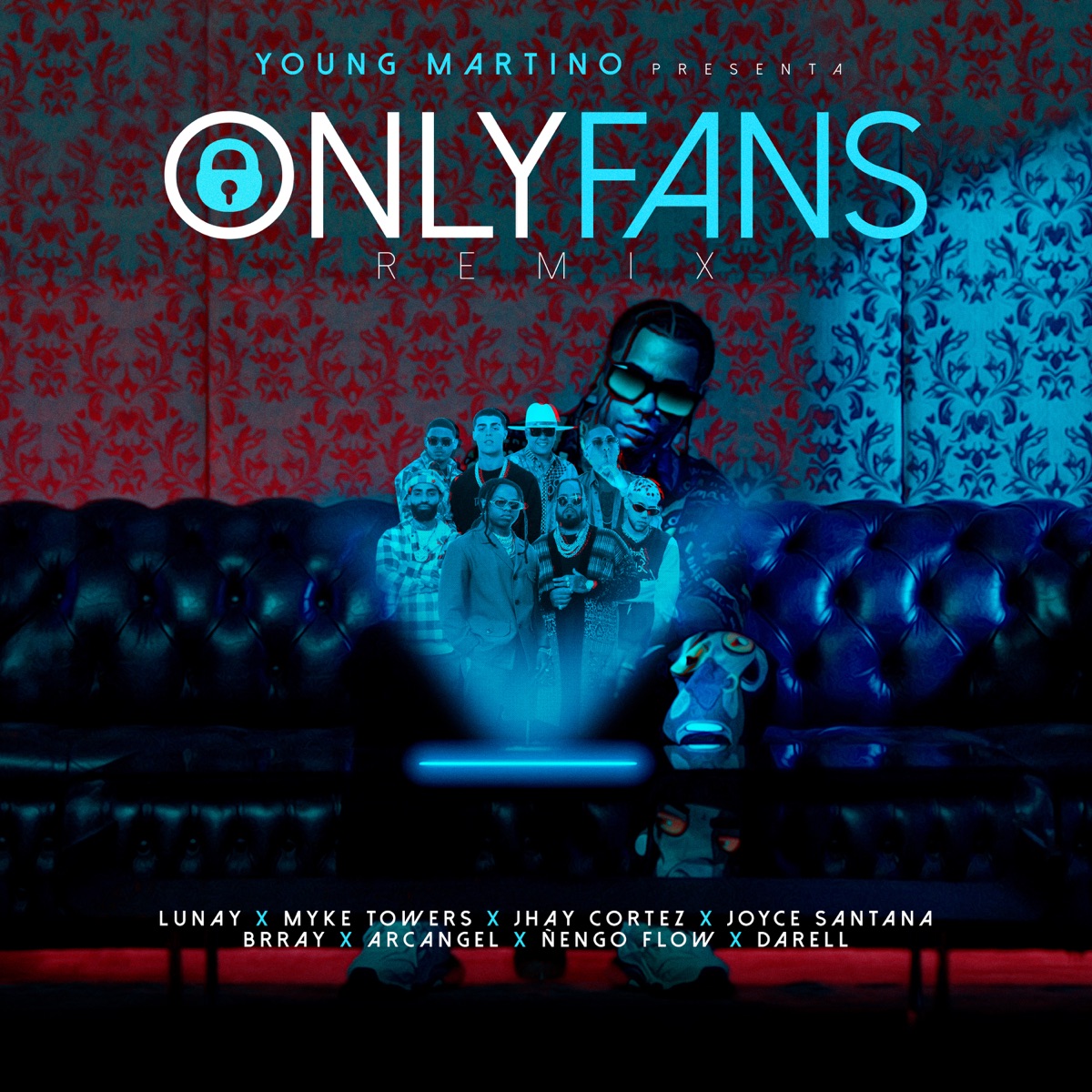 Only Fans (feat. Jhay Cortez, Arcángel, Darell, Ñengo Flow, Brray & Joyce Santana) [Remix] - Single by Young Martino, Lunay & Myke Towers album cover
