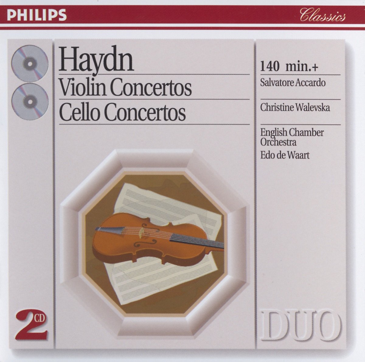 Haydn: Violin Concertos & Cello Concertos by Salvatore Accardo, Christine Walevska, Edo de Waart & English Chamber Orchestra album cover
