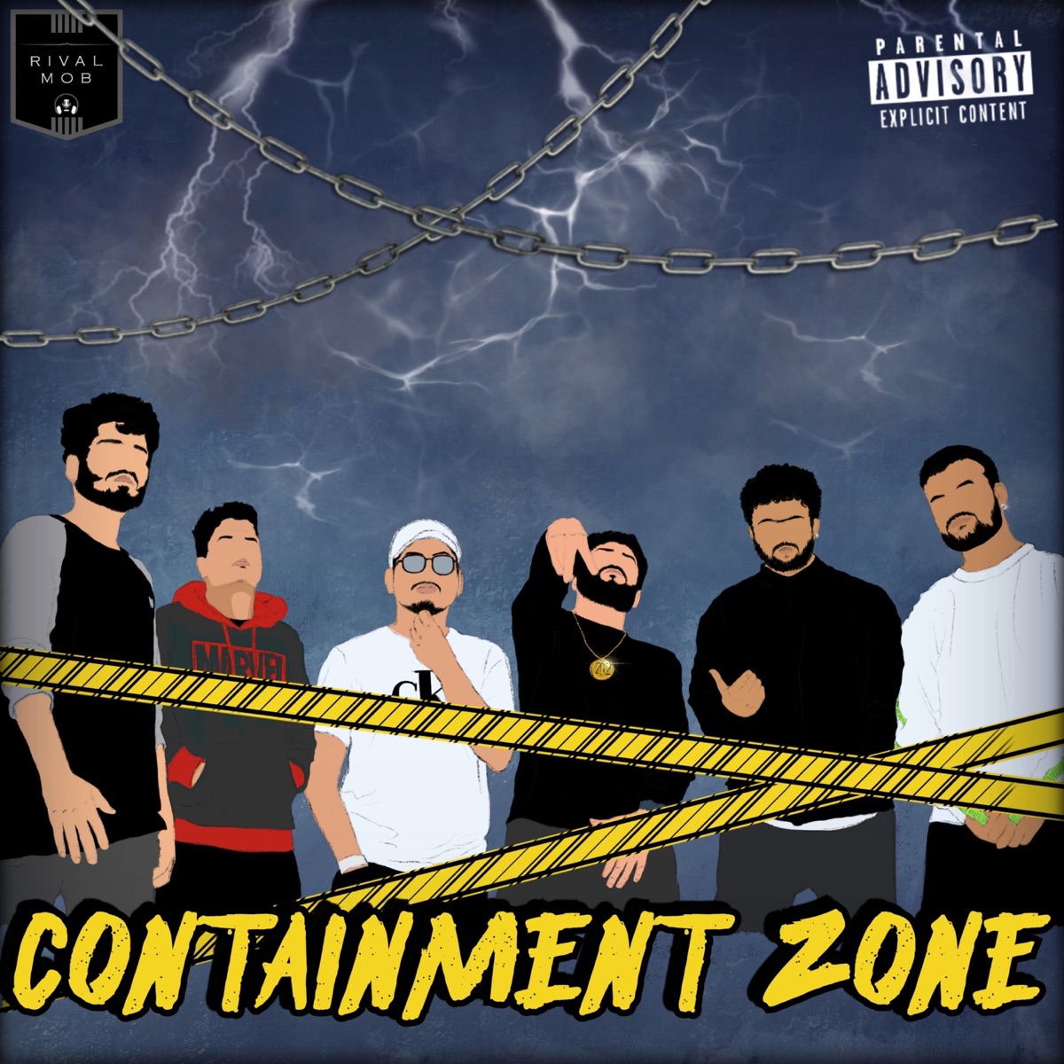 Containment Zone (feat. AJ, AB, Trap B, Paul-D & Boris Bennett) - Single by Rival Mob & PINTWENTY album cover