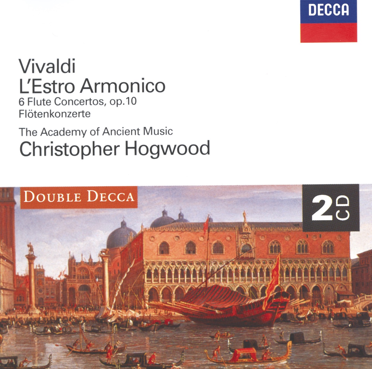 Vivaldi: L'Estro Armonico - 6 Flute Concertos by Stephen Preston, Academy of Ancient Music & Christopher Hogwood album cover