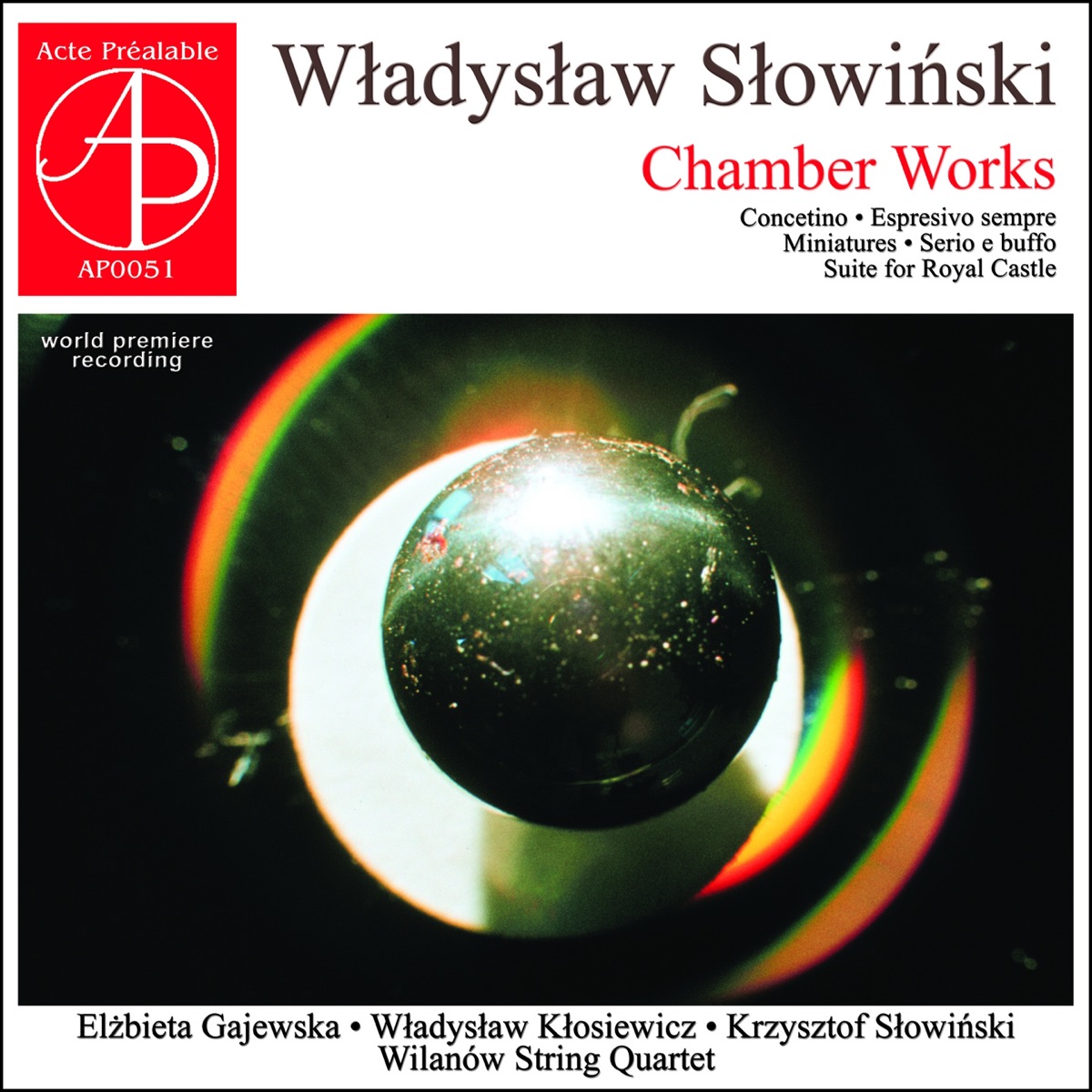 Wladyslaw Slowinski: Chamber Works by Elzbieta Gajewska, Krzysztof Slowinski, Wladyslaw Klosiewicz & Wilanow String Quartet album cover