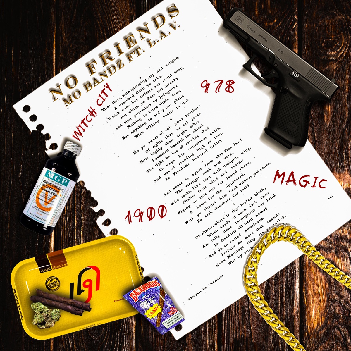 No Friends Mo Bandz (feat. L.A.V.) - Single by 1900 Magic album cover