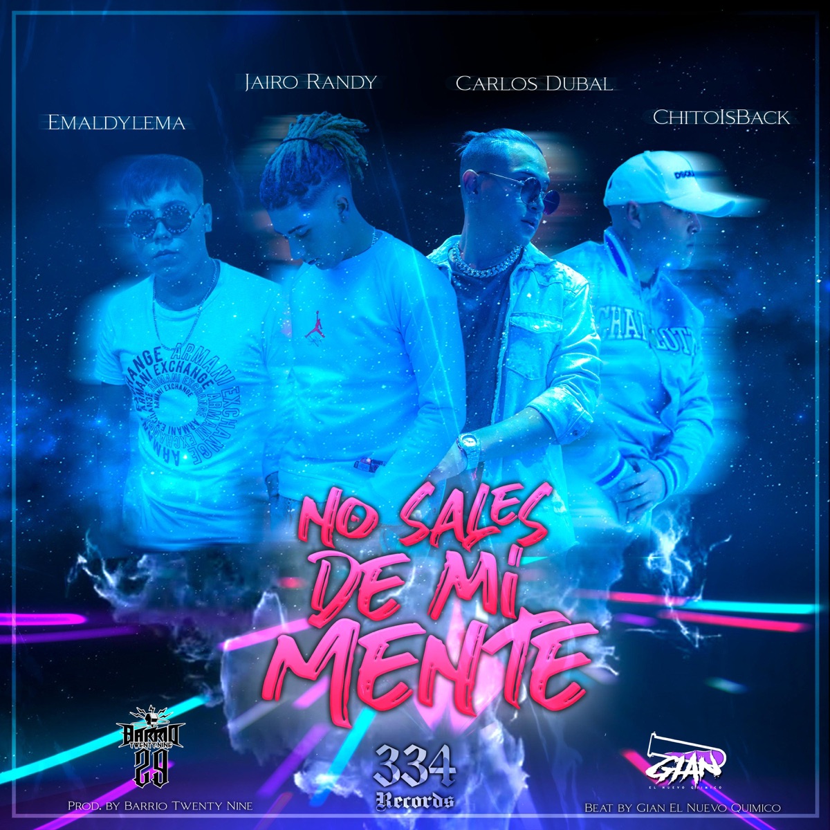No Sales De Mi Mente (feat. Emaldylema, Chito Is Back & Carlos Dubal) - Single by Jairo Randy album cover