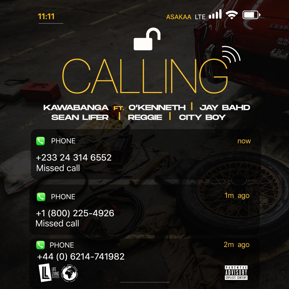 Calling (feat. O'Kenneth, Jay Bahd, Sean Lifer, Reggie & City Boy) - Single by Kawabanga album cover