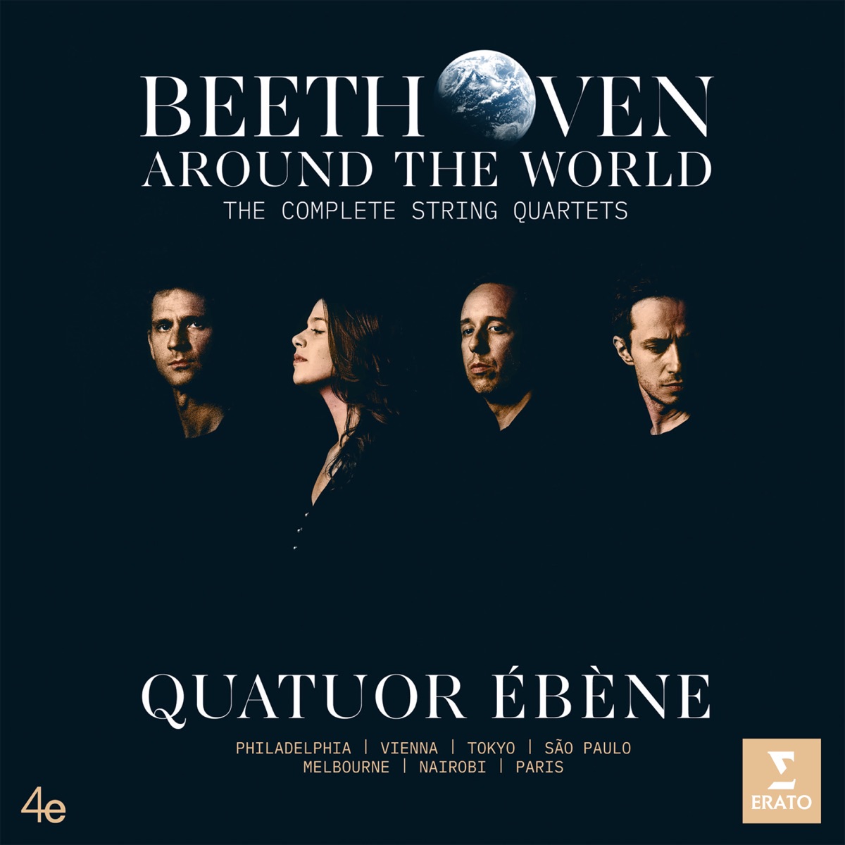 Beethoven Around the World: The Complete String Quartets by Quatuor Ébène album cover