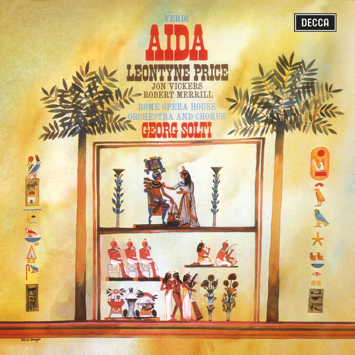 Verdi: Aida by Leontyne Price, Jon Vickers, Rita Gorr, Robert Merrill, Coro del Teatro dell'Opera di Roma, Orchestra of the Rome Opera House & Sir Georg Solti album cover