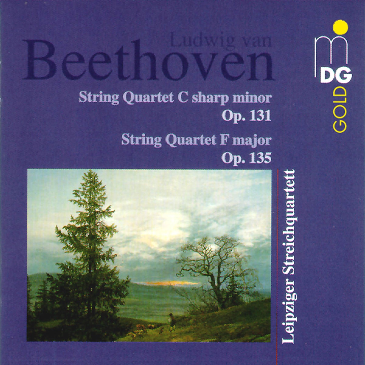 Beethoven: String Quartet in C-Sharp Minor, Op. 131 & String Quartet in F Major, Op. 135 by Leipziger Streichquartett album cover