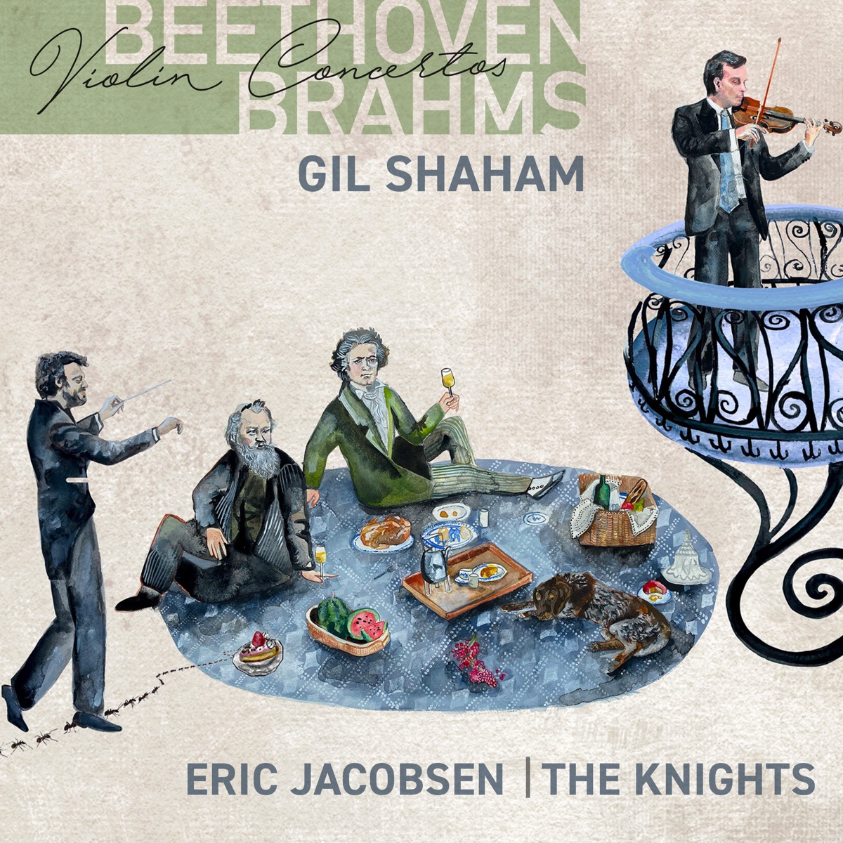 Beethoven, Brahms: Violin Concertos by Gil Shaham, Eric Jacobsen & The Knights album cover