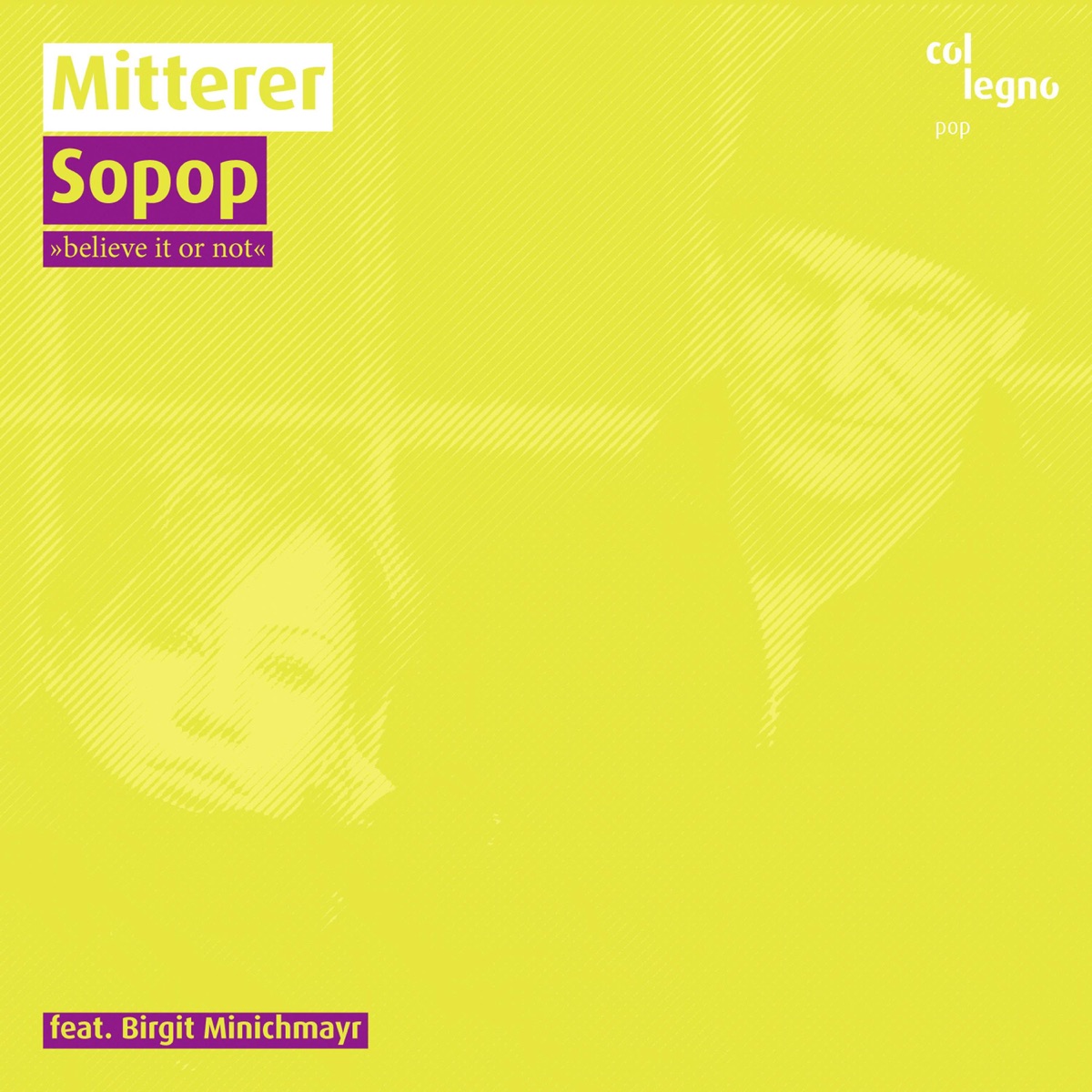 Sopop - Believe It or Not (feat. Birgit Minichmayr) by Wolfgang Mitterer album cover