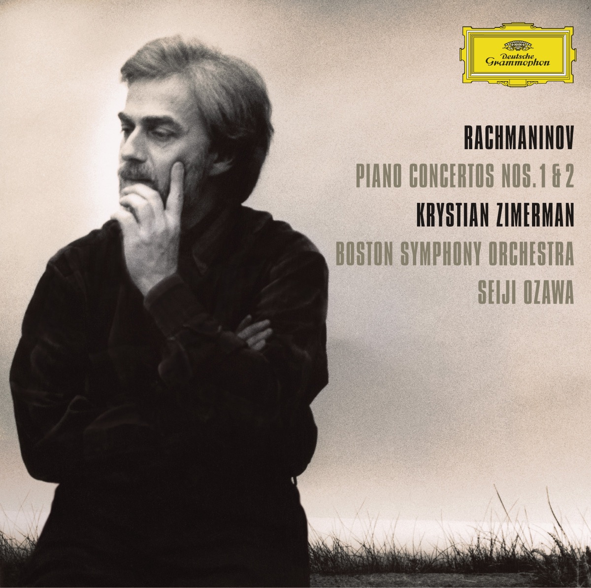 Rachmaninov: Piano Concertos Nos. 1 & 2 by Boston Symphony Orchestra, Krystian Zimerman & Seiji Ozawa album cover