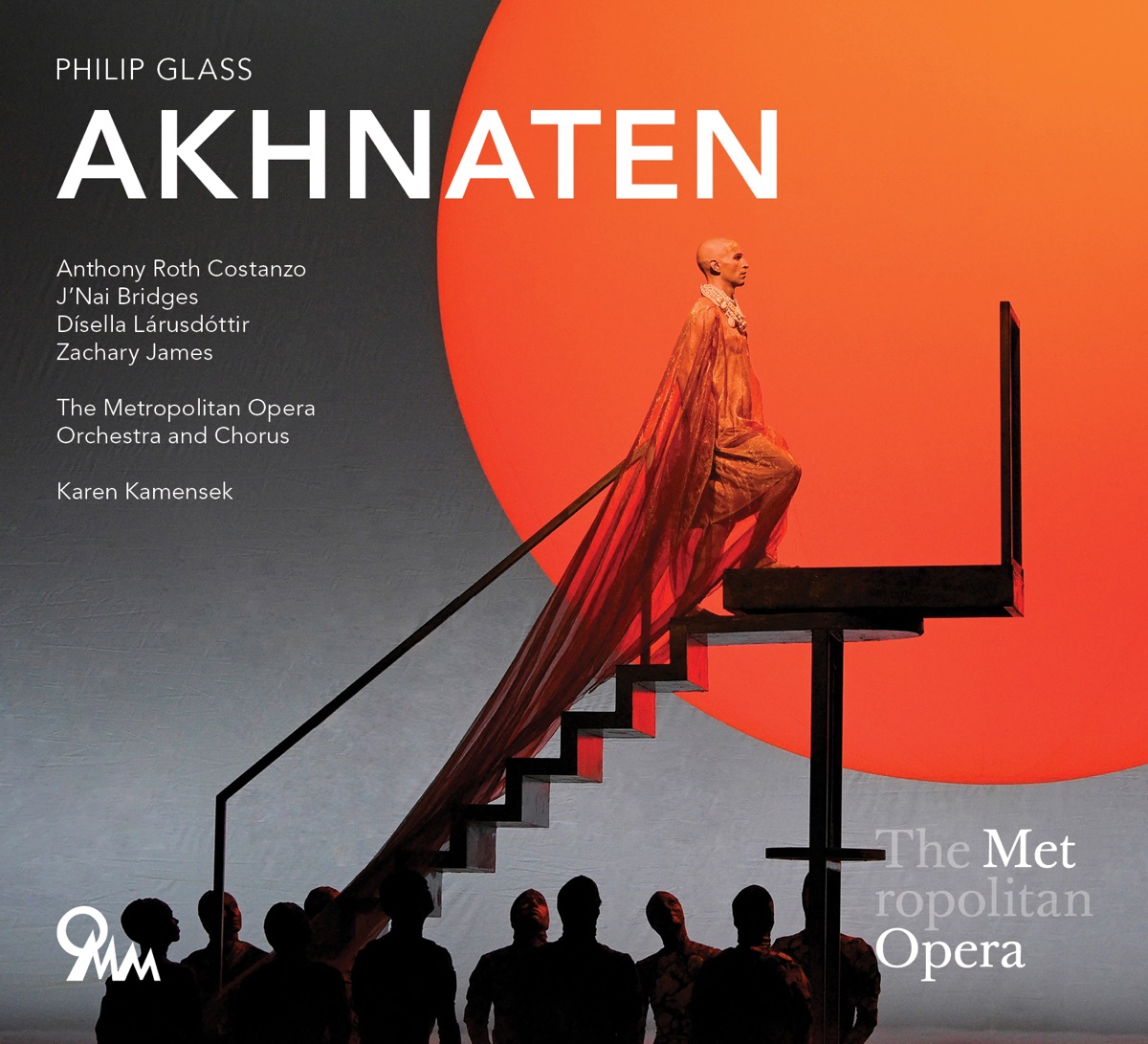 Philip Glass: Akhnaten (Recorded Live at the Met - November 23, 2019) by Anthony Roth Costanzo, J'Nai Bridges, Dísella Lárusdóttir, Zachary James, Karen Kamensek, The Metropolitan Opera Orchestra & The Metropolitan Opera Chorus album cover