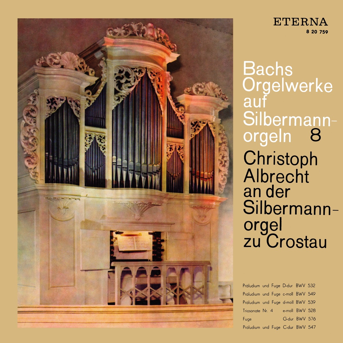 Bach: Orgelwerke auf Silbermannorgeln 8 by Christoph Albrecht album cover