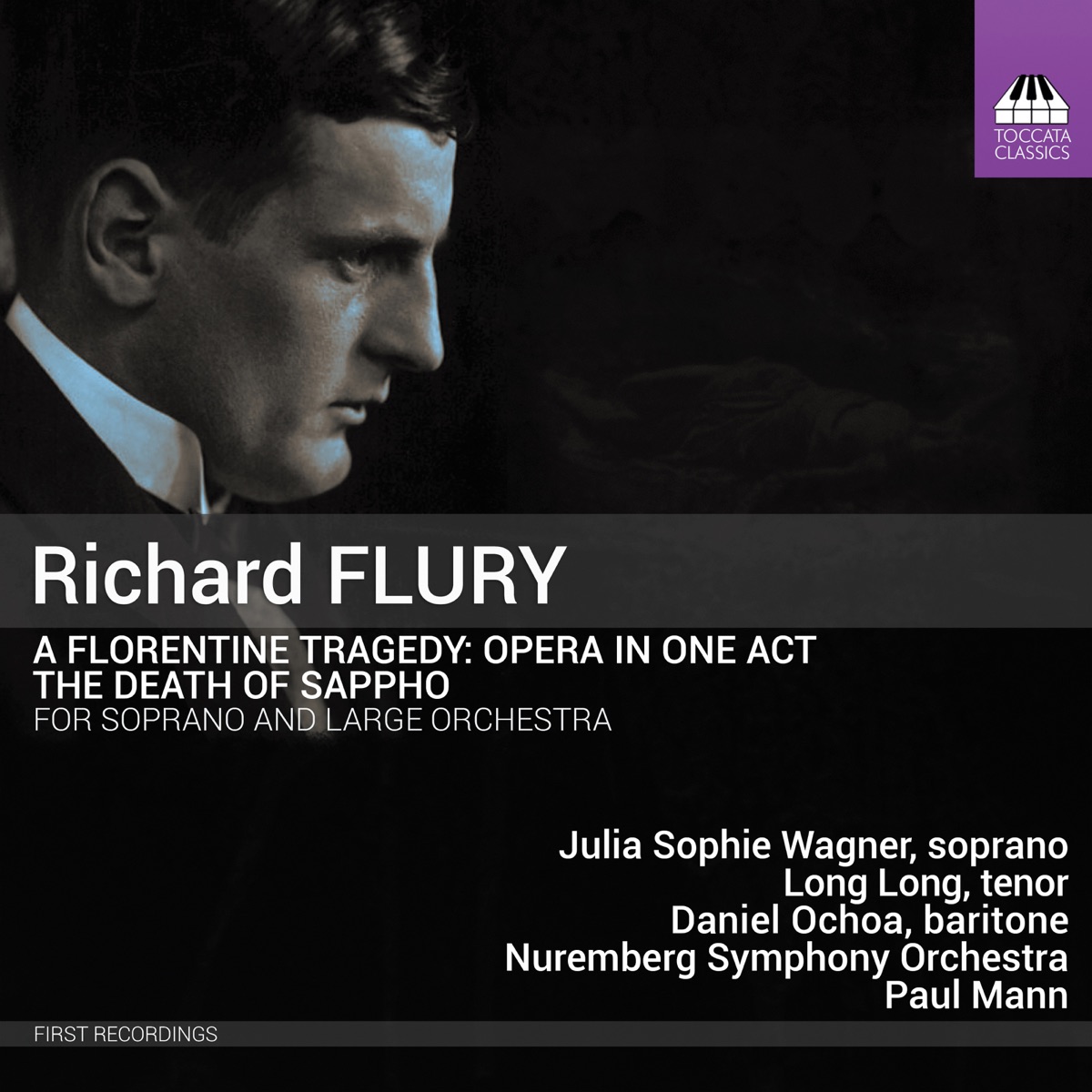 Flury: A Florentine Tragedy & The Death of Sappho by Julia Sophie Wagner, Long Long, Daniel Ochoa, Nuremberg Symphony Orchestra & Paul Mann album cover
