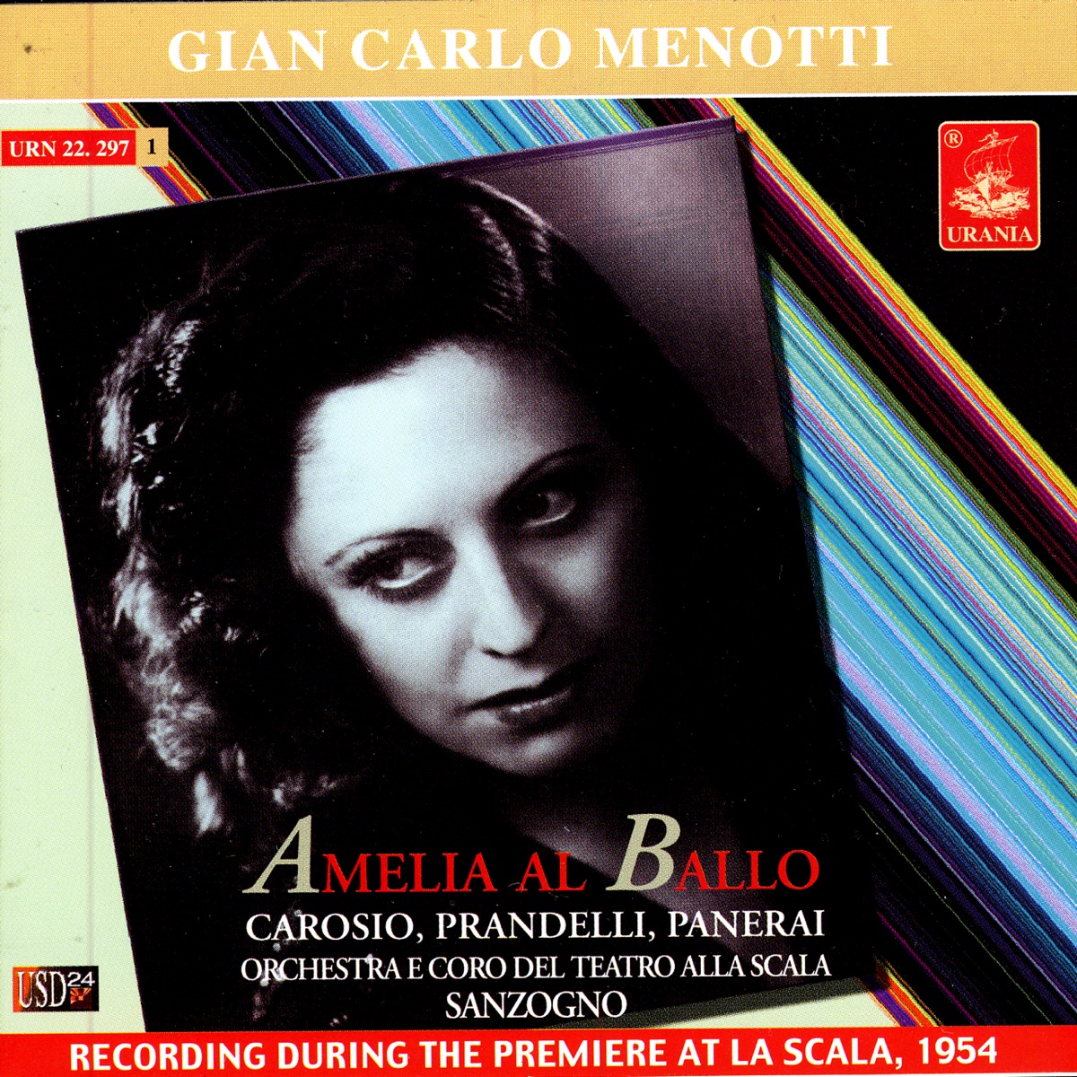 Menotti: Amelia Al Ballo by Margherita Carosio, Rolando Panerai, Giacinto Prandelli, Teatro Alla Scala Orchestra, Coro del Teatro alla Scala di Milano & Nino Sanzogno album cover