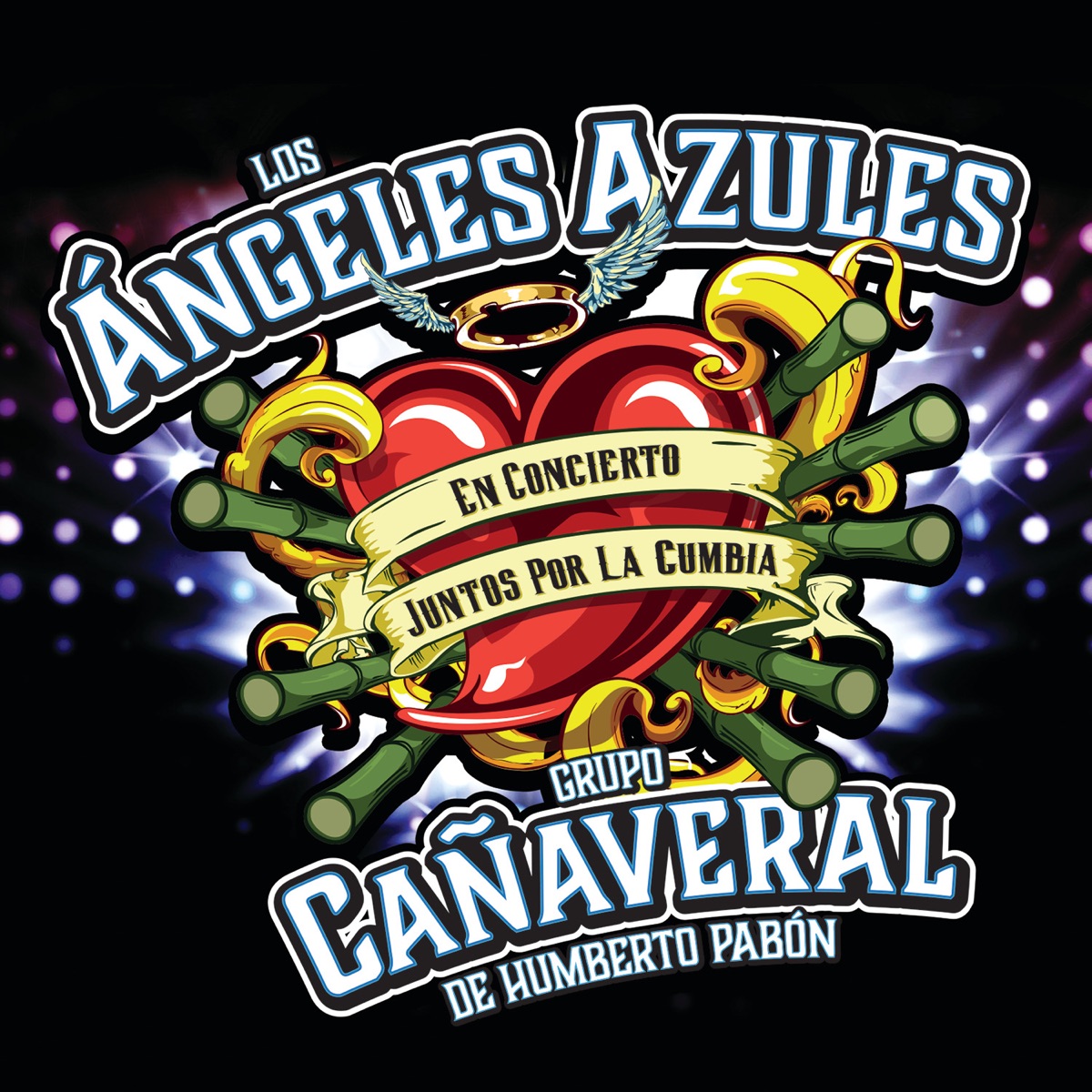 Juntos por la Cumbia (Live) by Los Ángeles Azules & Grupo Cañaveral de Humberto Pabón album cover