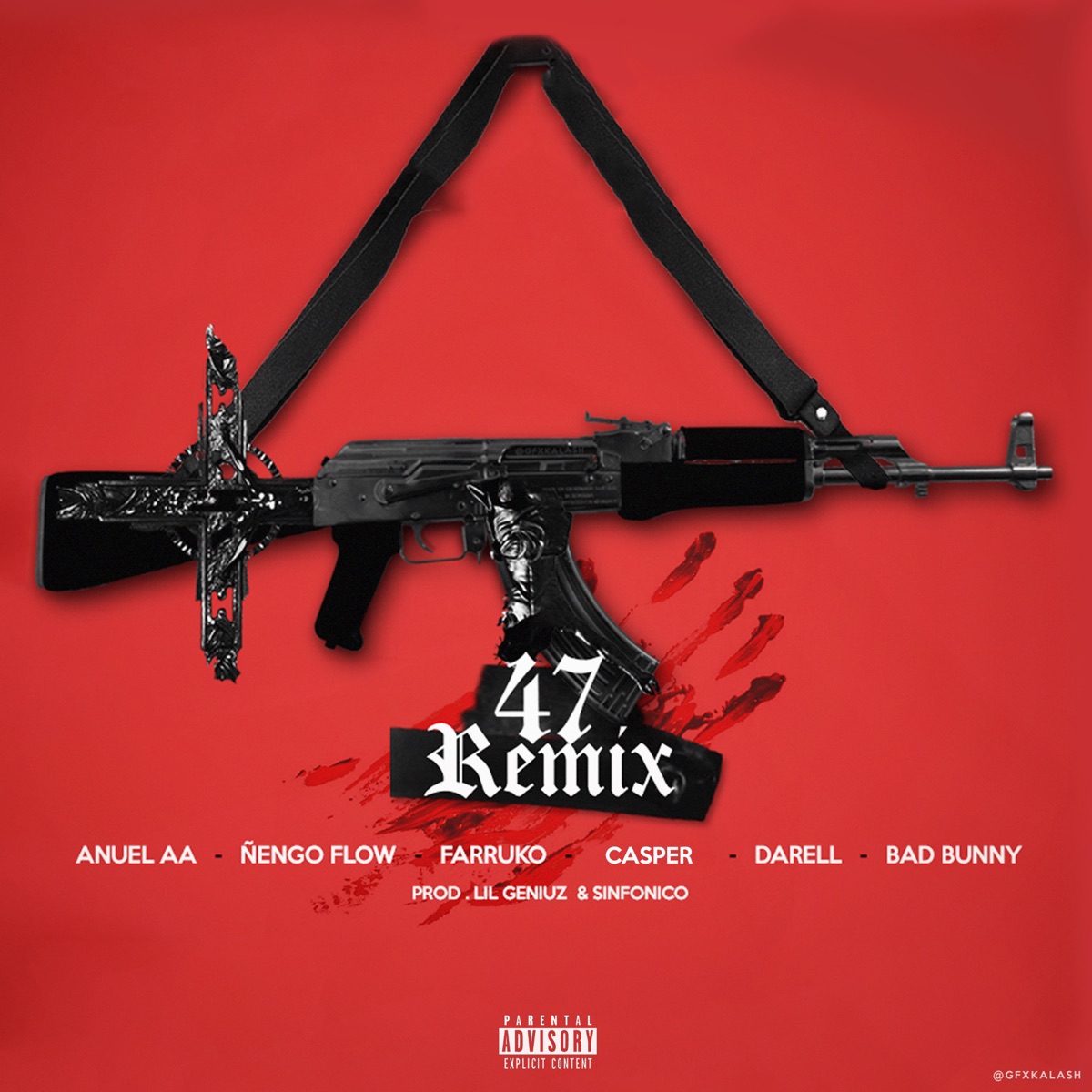47 (Remix) - Single by Anuel AA, Ñengo Flow, Farruko, Casper, Darell, Bad Bunny, Lil Geniuz & Sinfónico album cover