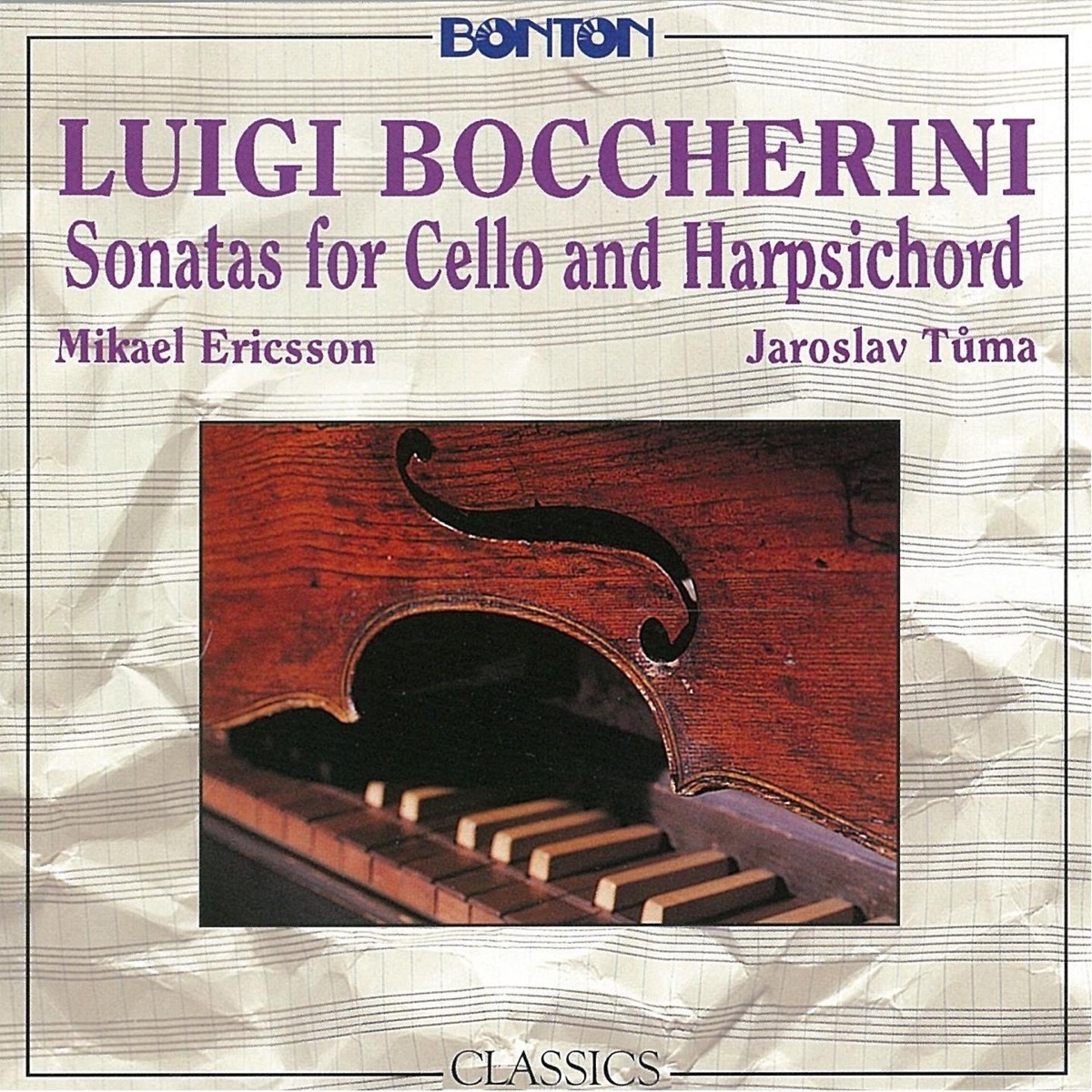 Boccherini: Sonatas for Cello and Harpsichord by Mikael Ericsson & Jaroslav Tuma album cover