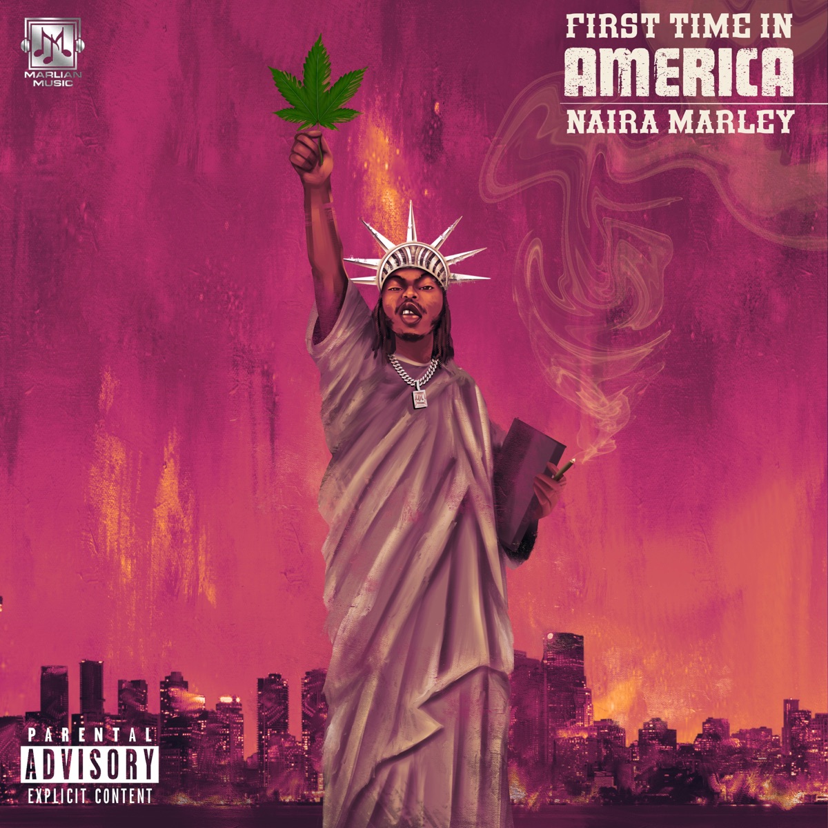 First Time in America - Single by Naira Marley album cover