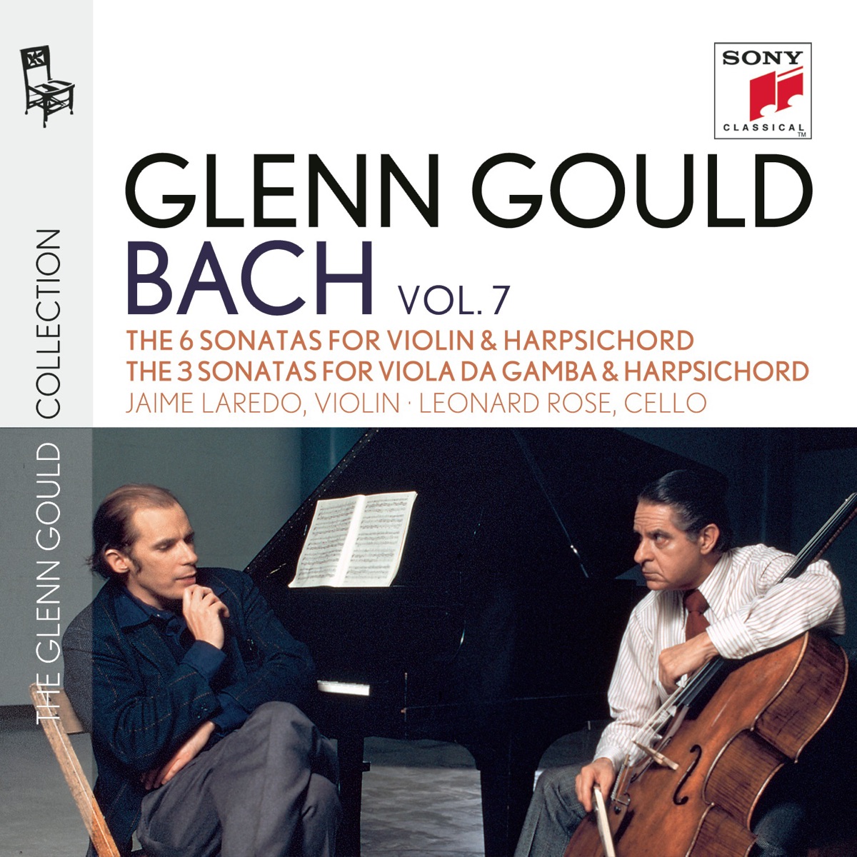 Bach: The 6 Sonatas for Violin & Harpsichord, BWV 1014-1019 - The 3 Sonatas for Viola da gamba & Harpsichord, BWV 1027-1029 by Glenn Gould, Jaime Laredo & Leonard Rose album cover