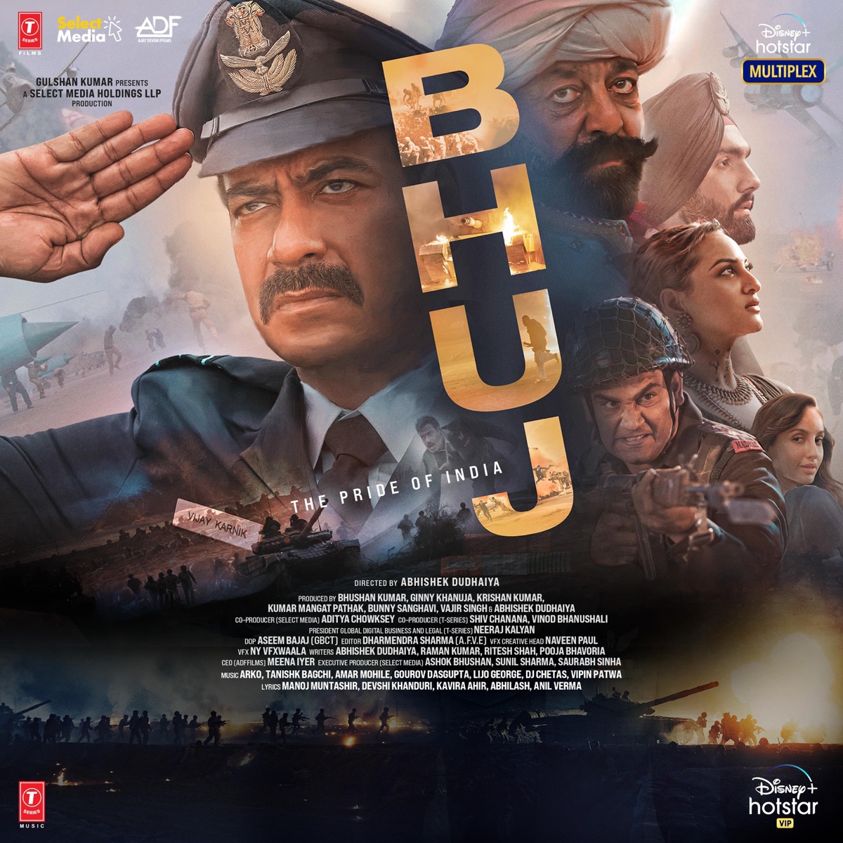 Bhuj the Pride of India (Original Motion Picture Soundtrack) by Gourov Dasgupta, Lijo George, Dj Chetas, Arko, Tanishk Bagchi, Vipin Patwa & Amar Mohile album cover