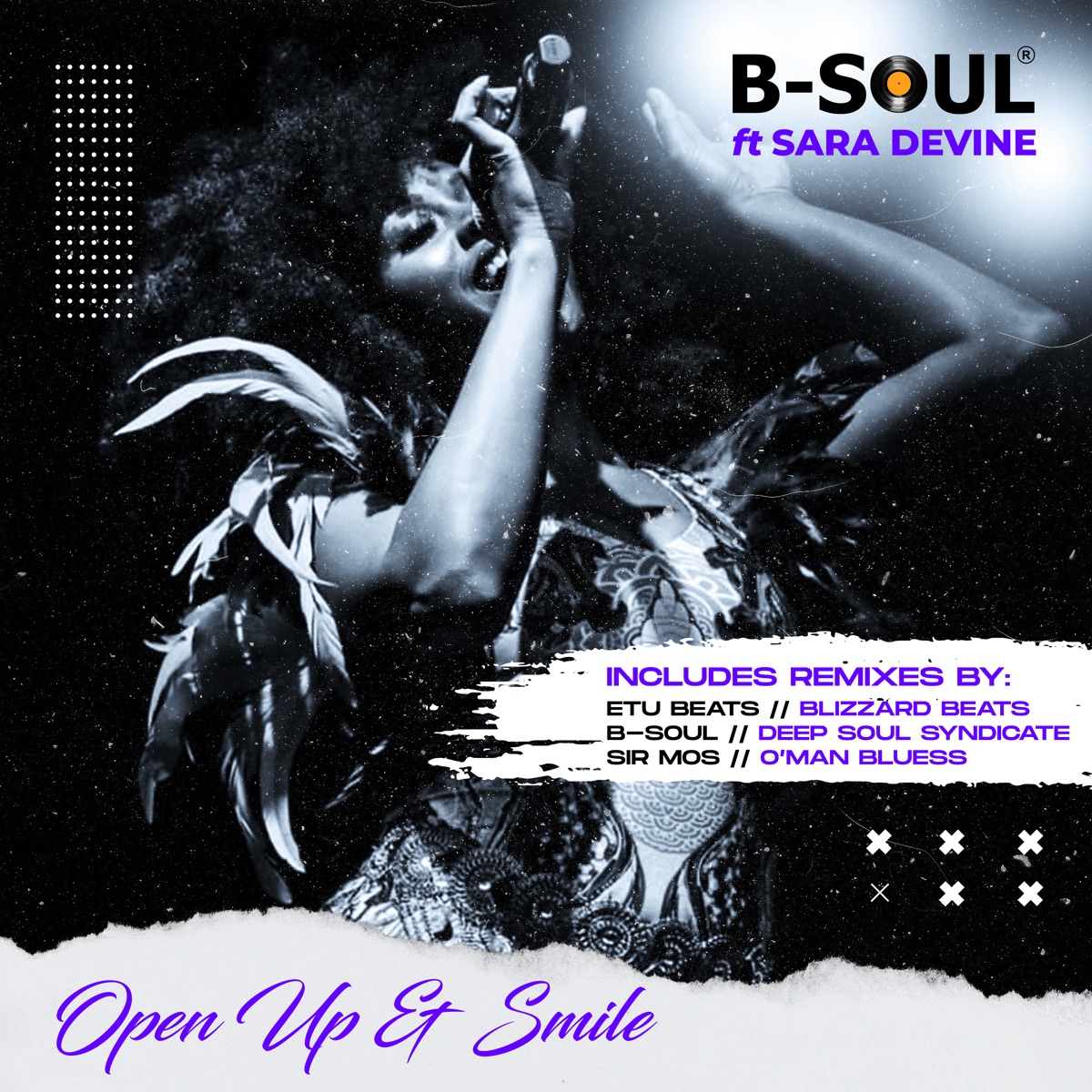 Open up & Smile (feat. Sara Devine) by B-Soul album cover