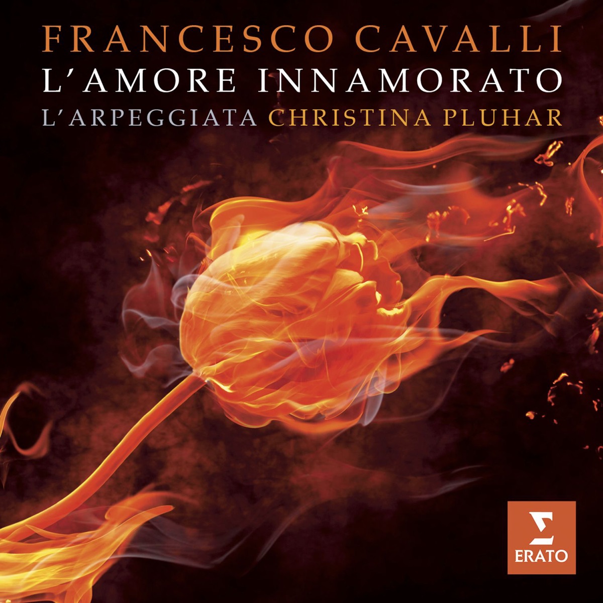 Cavalli: "L'amore innamorato" by Núria Rial, Hana Blažíková, L'Arpeggiata & Christina Pluhar album cover