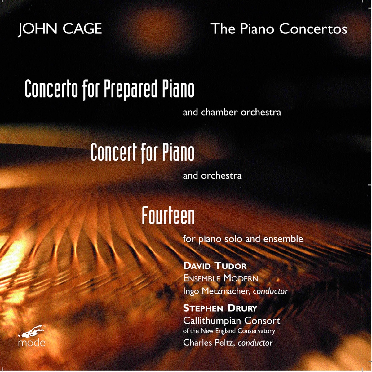 Cage: The Piano Concertos by Stephen Drury, Callithumpian Consort & Charles Peltz album cover