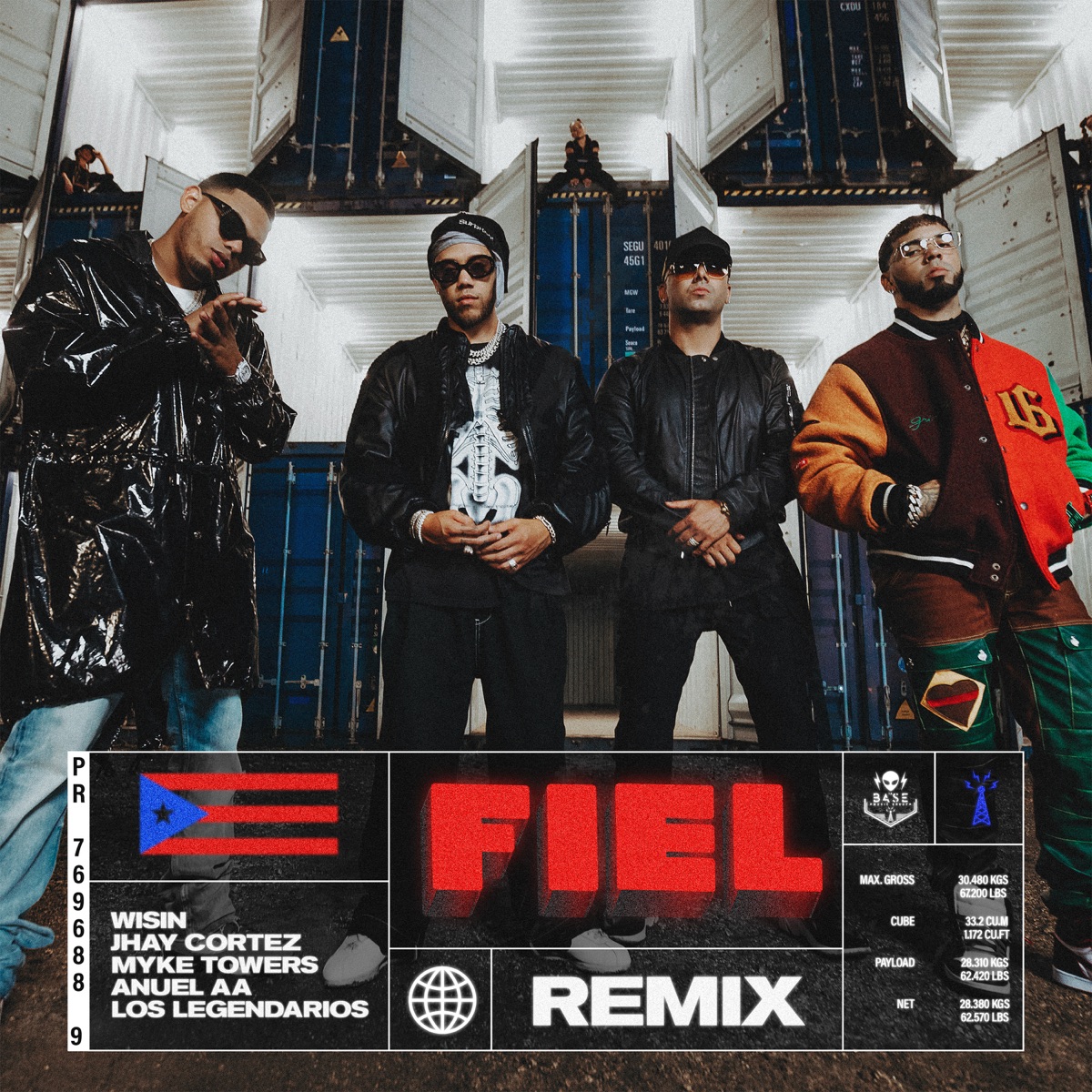 Fiel (feat. Los Legendarios & Myke Towers) [Remix] - Single by Wisin, JHAYCO & Anuel AA album cover