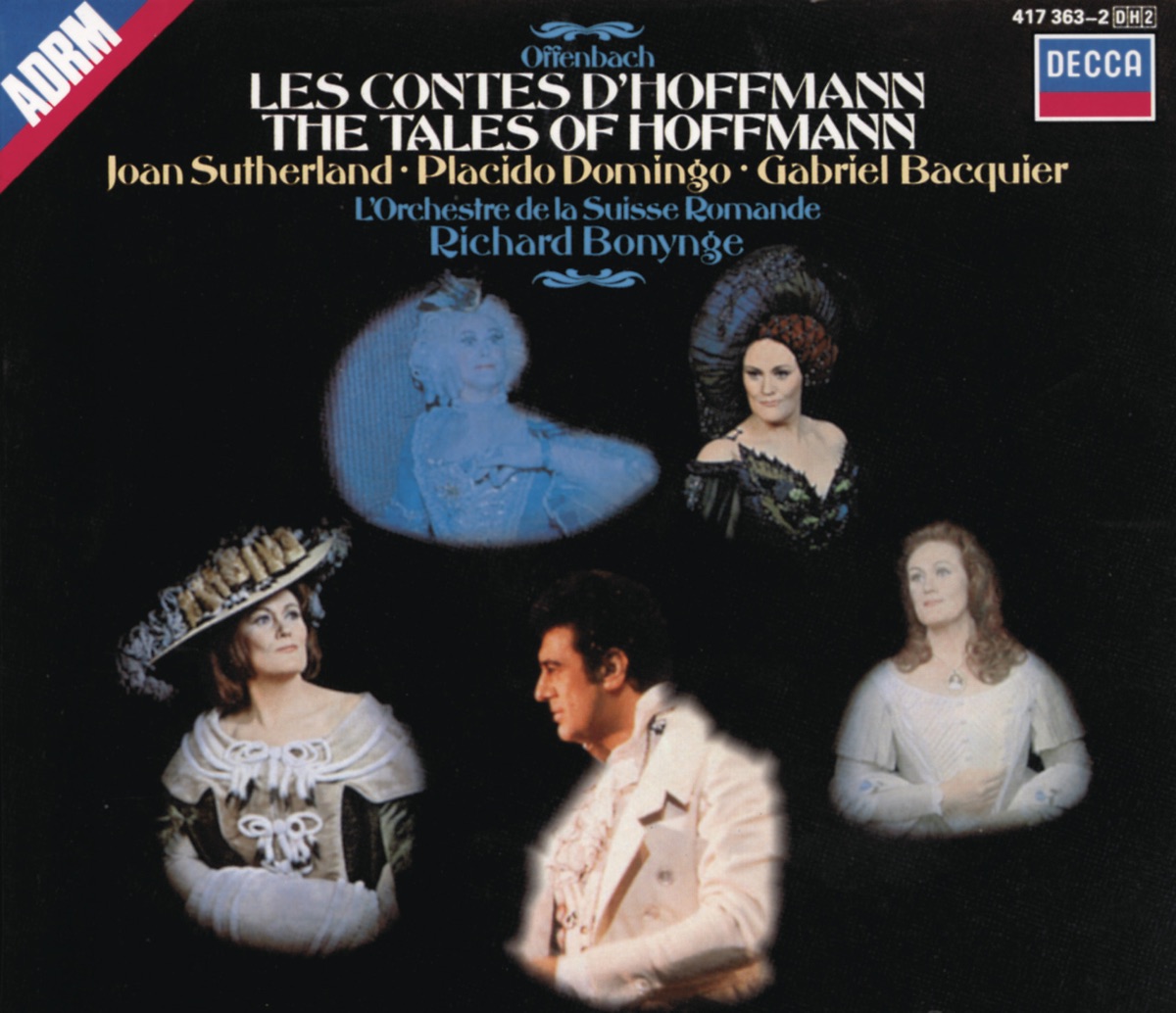 Offenbach: Les Contes D'Hoffman by Dame Joan Sutherland, Gabriel Bacquier, Plácido Domingo & Orchestre de la Suisse Romande album cover