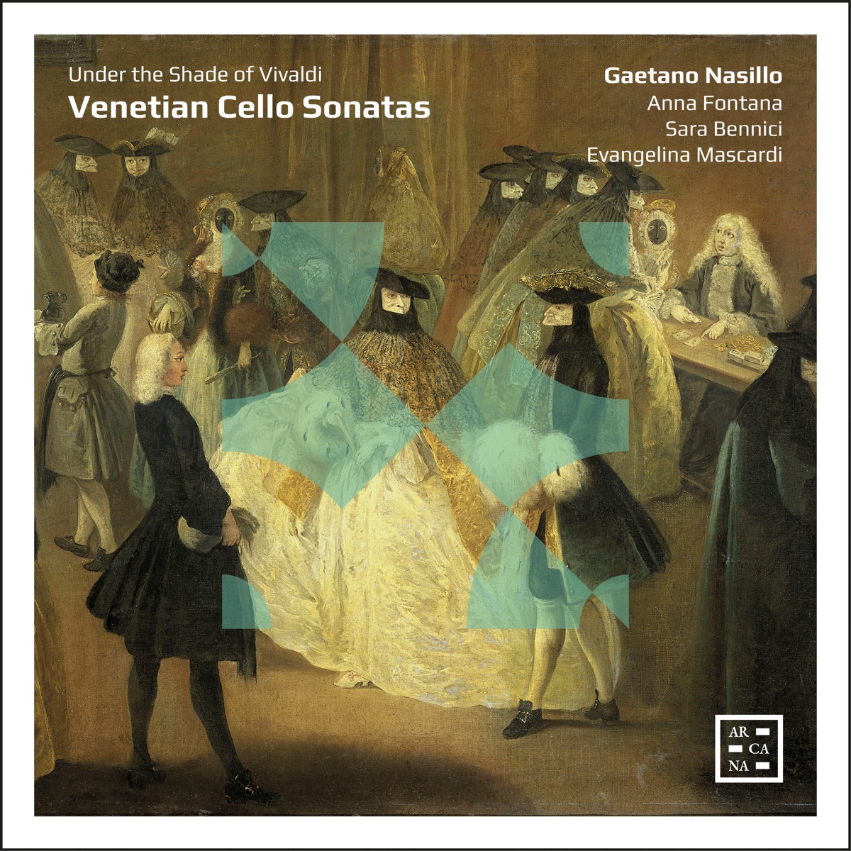 Venetian Cello Sonatas. Under the Shade of Vivaldi by Gaetano Nasillo, Anna Fontana, Sara Bennici & Evangelina Mascardi album cover