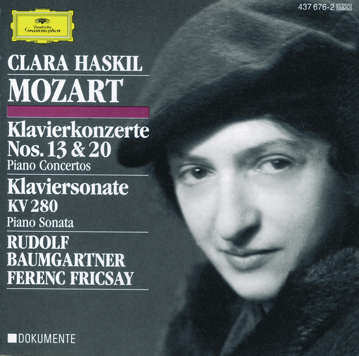 Mozart: Piano Concertos No. 13 & No. 20 and Piano Sonata K. 280 by Clara Haskil, Ferenc Fricsay, Festival Strings Lucerne, Rundfunk-Sinfonieorchester Berlin & Rudolf Baumgartner album cover