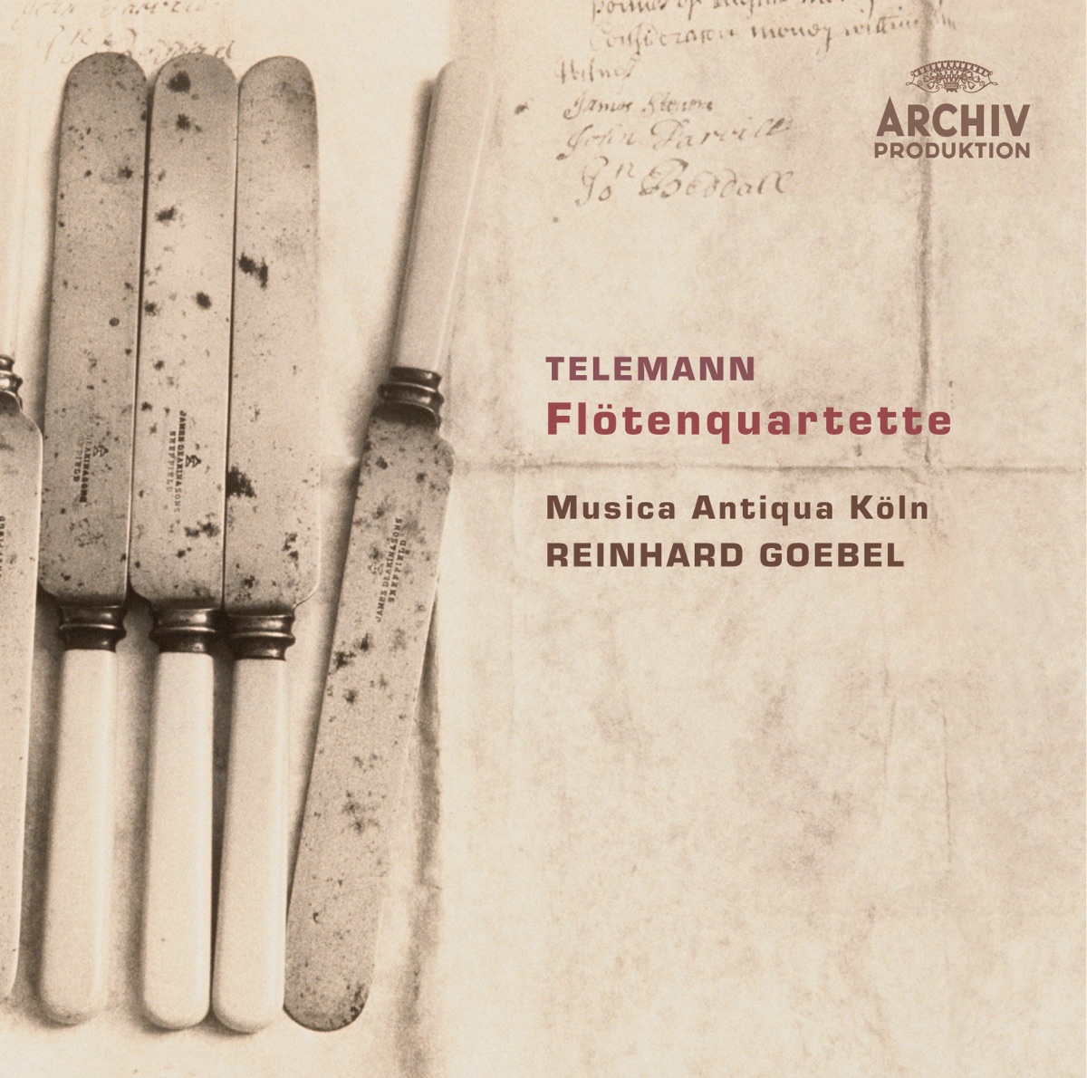 Telemann: Flute Quartets by Musica Antiqua Köln & Reinhard Goebel album cover