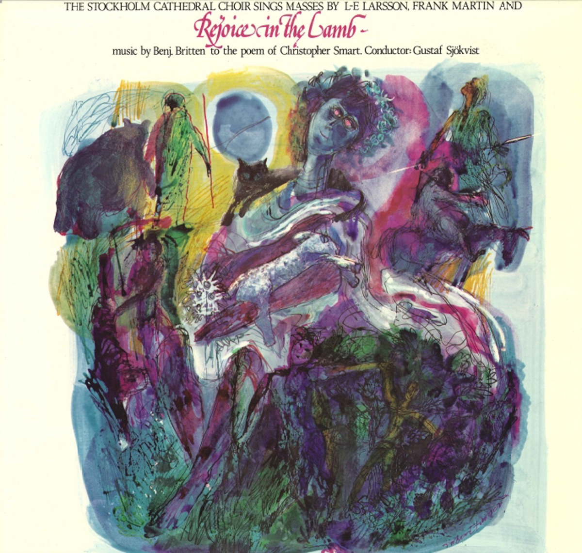 Rejoice in the Lamb by Gustaf Sjökvist & Stockholm Cathedral Choir album cover