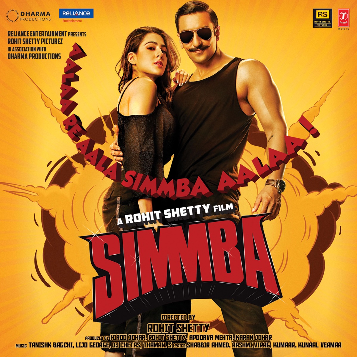 Simmba (Original Motion Picture Soundtrack) by Tanishk Bagchi, Lijo George, Dj Chetas & S.S. Thaman album cover