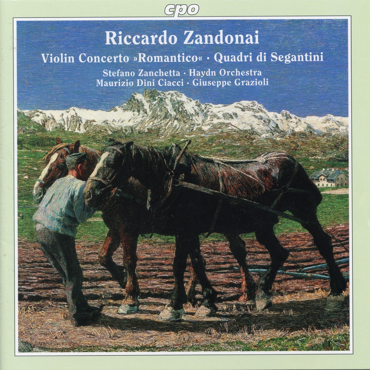 Zandonai: Violin Concerto "Romantico" & Quadri di Segantini by L'Orchestra Haydn di Bolzano e Trento, Giuseppe Grazioli, Maurizio Dini Ciacci & Stefano Zanchetta album cover