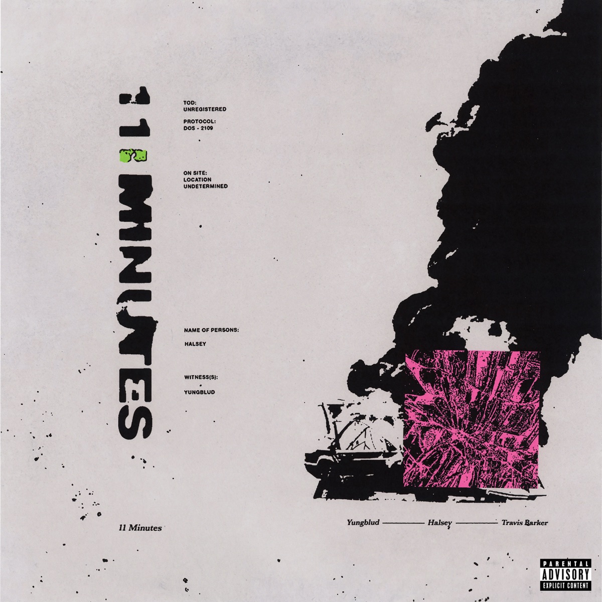 11 Minutes (feat. Travis Barker) - Single by YUNGBLUD & Halsey album cover