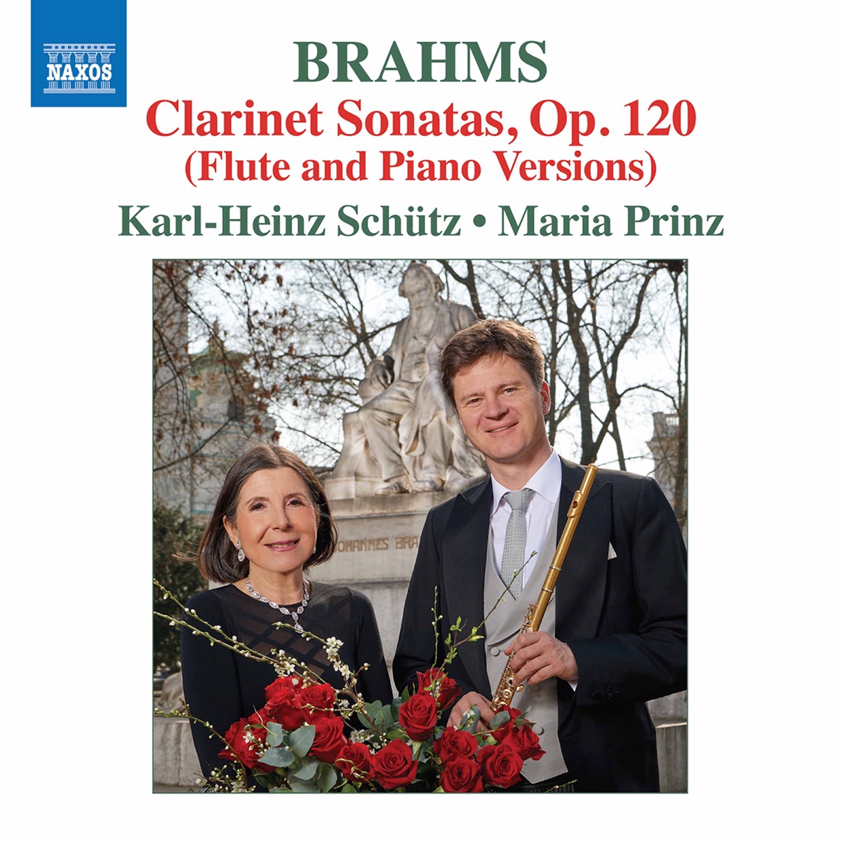 Brahms: Works (Arr. K. H. Schütz for Flute & Piano) by Karl-Heinz Schütz & Maria Prinz album cover